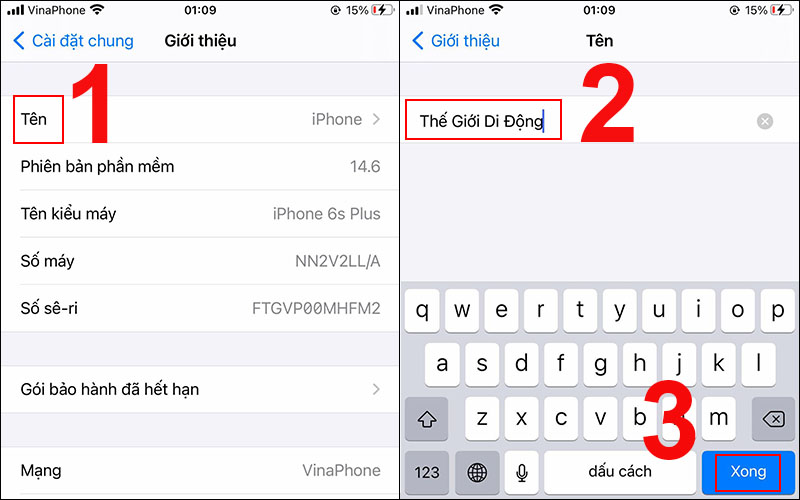 Cách đổi tên thiết bị iPhone