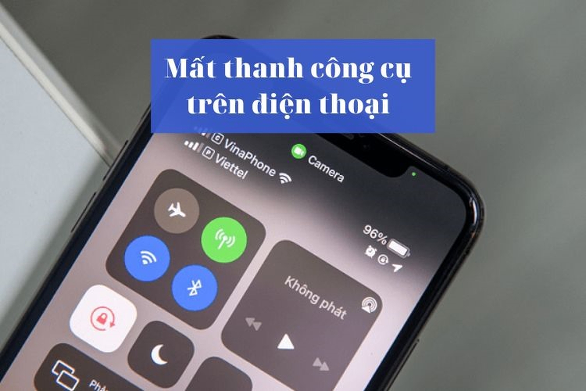 Thanh công cụ trên iPhone bị mất