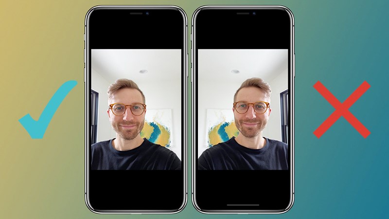 Cách chụp camera trước không bị ngược